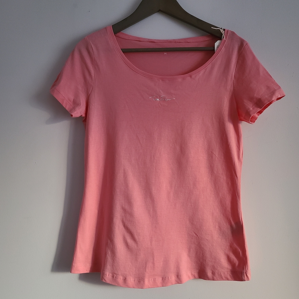 Tom Taylor Pink Short Sleeve Cotton Women's Tee Size M